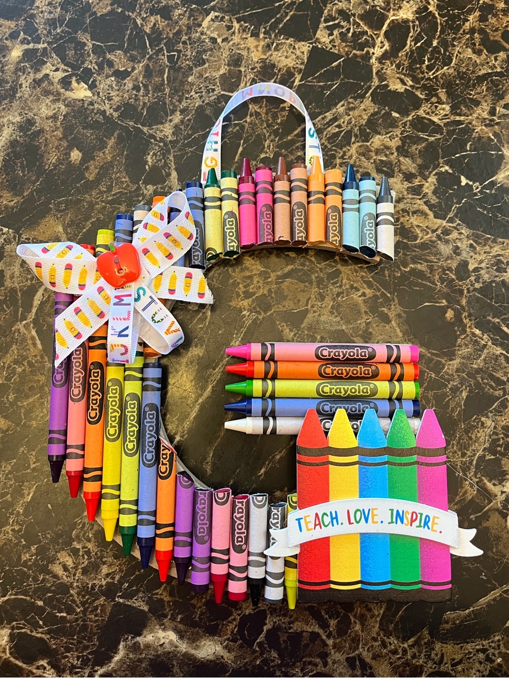 Teacher Gift Crayon Decoration